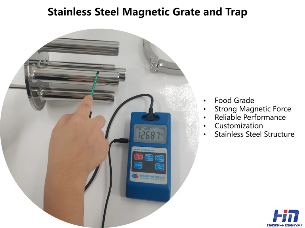 Hopper Neodymium Material Magnet Clamp Flange Grate Bar Rod Grid Separator Oil Food Industrial 304 316 Filter Liquid Magnetic Trap